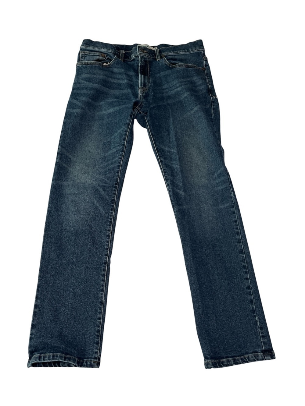 Wellen Men's Jeans Size 33 Straight Leg Blue Denim 99% Cotton Medium Wash Casual